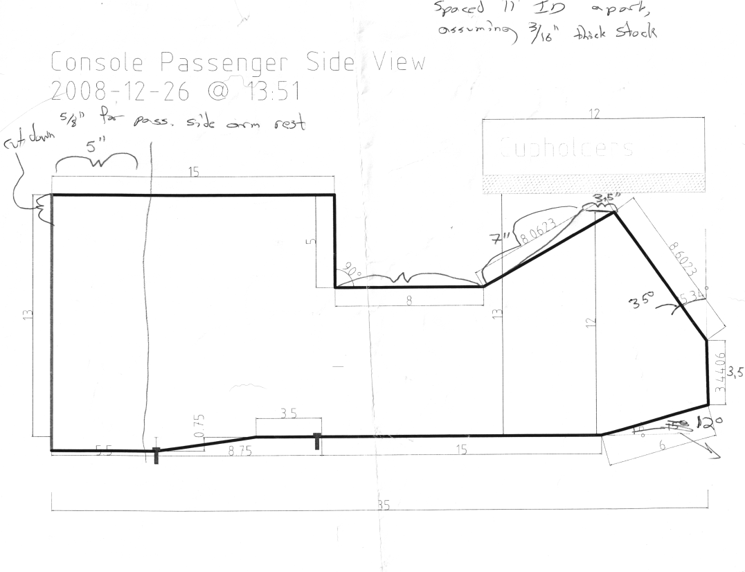 scan of original dimensioned CAD drawing